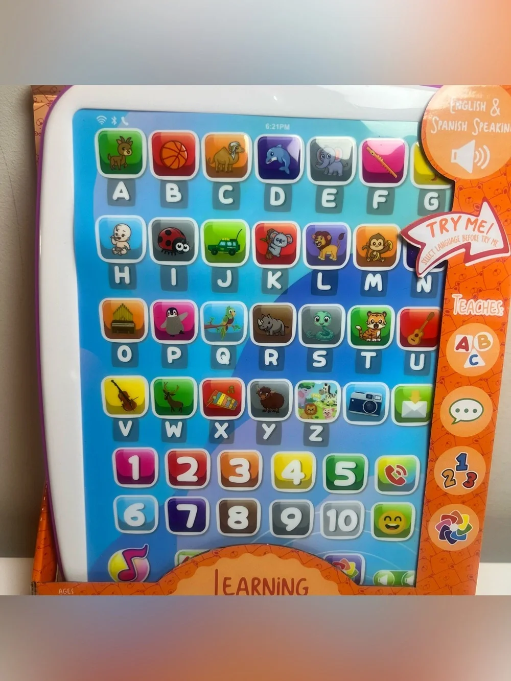 Learning Tablet - Purple & White Kids Educational Tablet